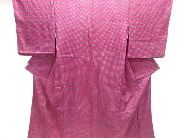 JAPANESE KIMONO / ANTIQUE KIMONO / SILK / CROSS PATTERN